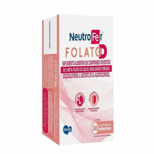 Suplemento Alimentar Ems Neutrofer Folato D 30 Comprimidos Revestidos