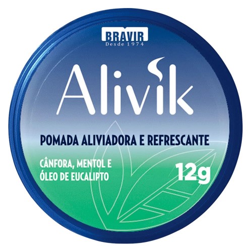 Alivik Pomada Aliviadora e Refrescante Bravir 12g