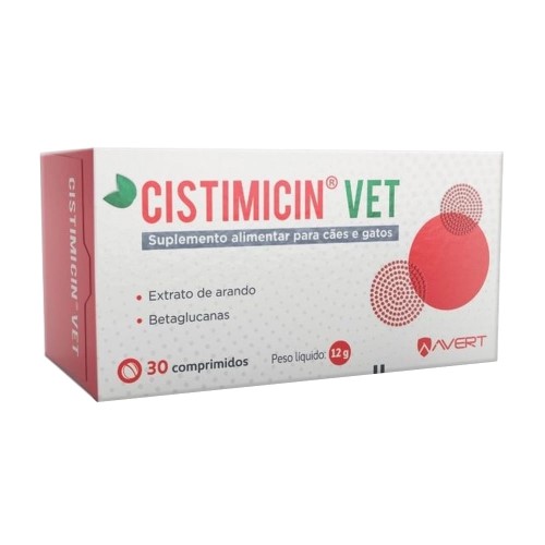 Cistimicin Vet Suplemento Alimentar para Cães e Gatos com 30 Comprimidos