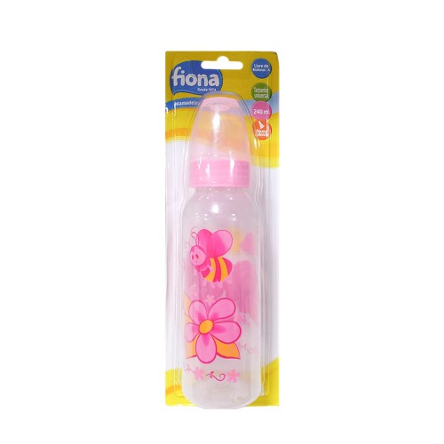 Mamadeira Fiona Silicone Rosa 240Ml