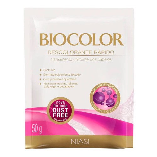 Descolorante Rápido Biocolor Clareamento Uniforme Dos Cabelos 50g