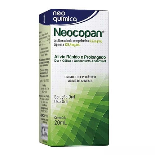 Neocopan Composto Butilbrometo de Escopolamina 10mg + Dipirona 250mg Gotas 20ml