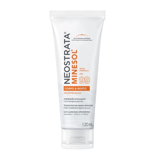 Protetor Solar Fluido Hidratante Neostrata Minesol Corpo & Rosto Antioxidante FPS99 120ml