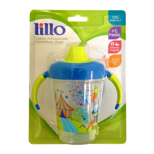 Caneca Infantil Antivazamento Lillo Aprendizado Magia Dinossauros