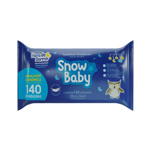 Toalha Umedecida Snow Baby Hora de Dormir 140 Unidades