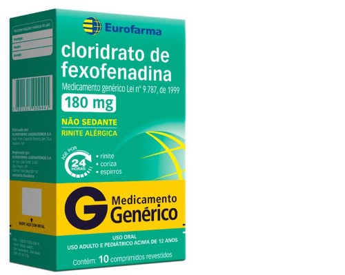 Fexofenadina 180mg 10 Comprimidos