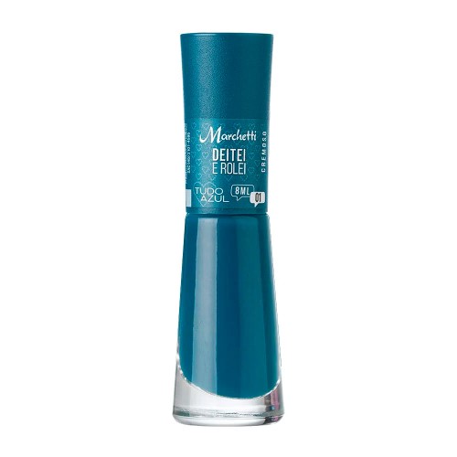 Esmalte Marchetti Cremoso Tudo Azul Cor Deitei e Rolei 01 com 8ml