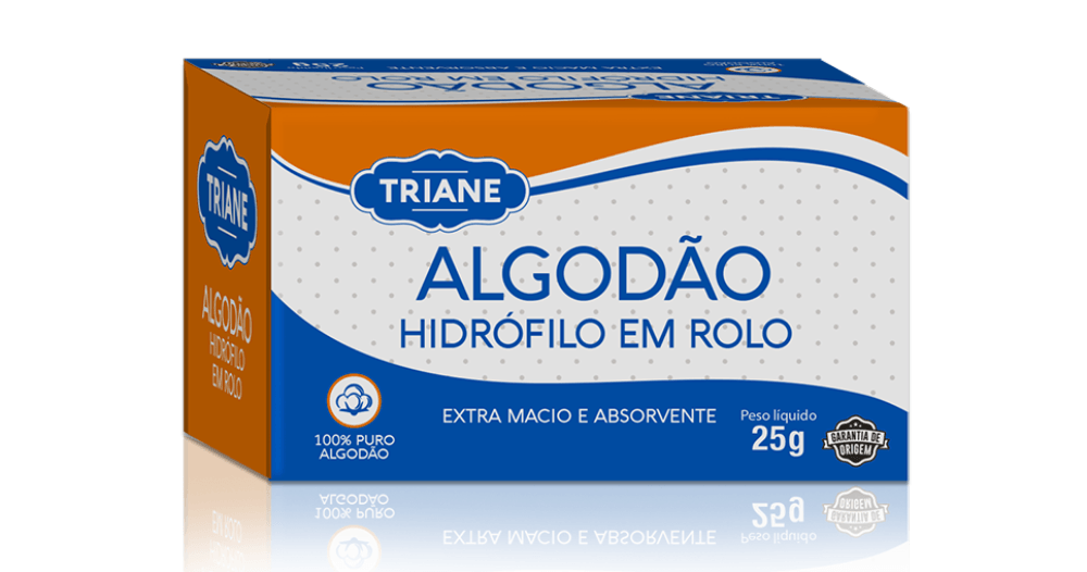 Algodão Triane hidrófilo, rolo com 25g