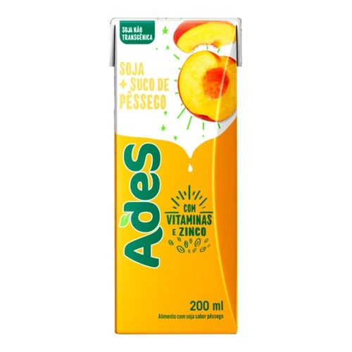 Suco de Soja Ades Sabor Pêssego 200ml