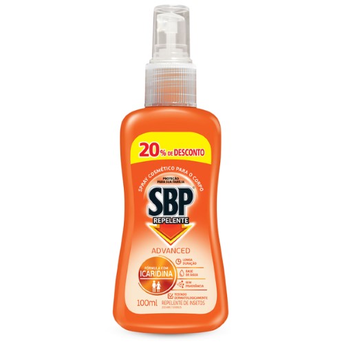 Repelente Spray SBP Advanced 100ml 20% Desconto