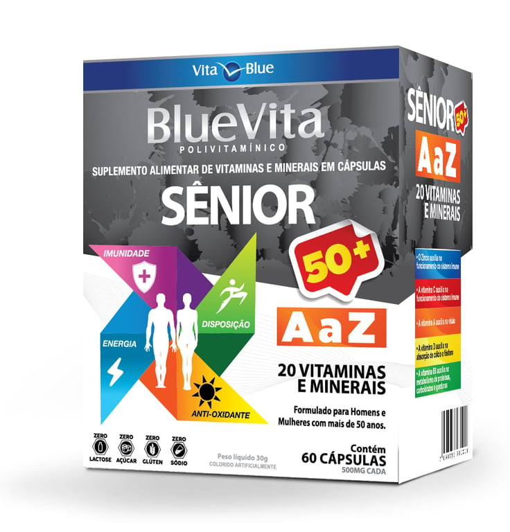 Blue Vita Sênior Polivitaminico de A a Z 60 Capsulas