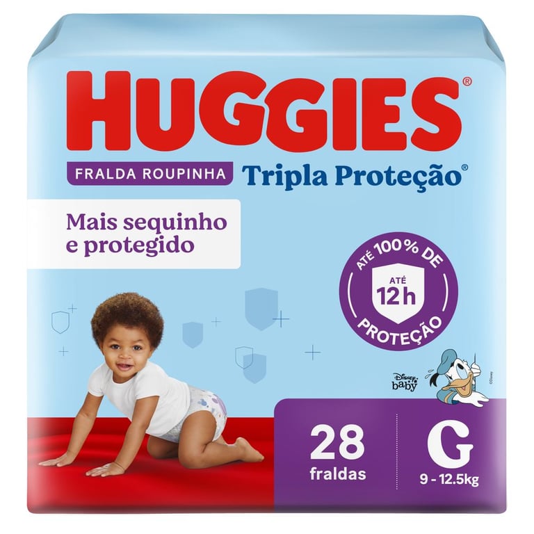 Fralda Roupinha Huggies Tripla Proteção G 28 Unidades