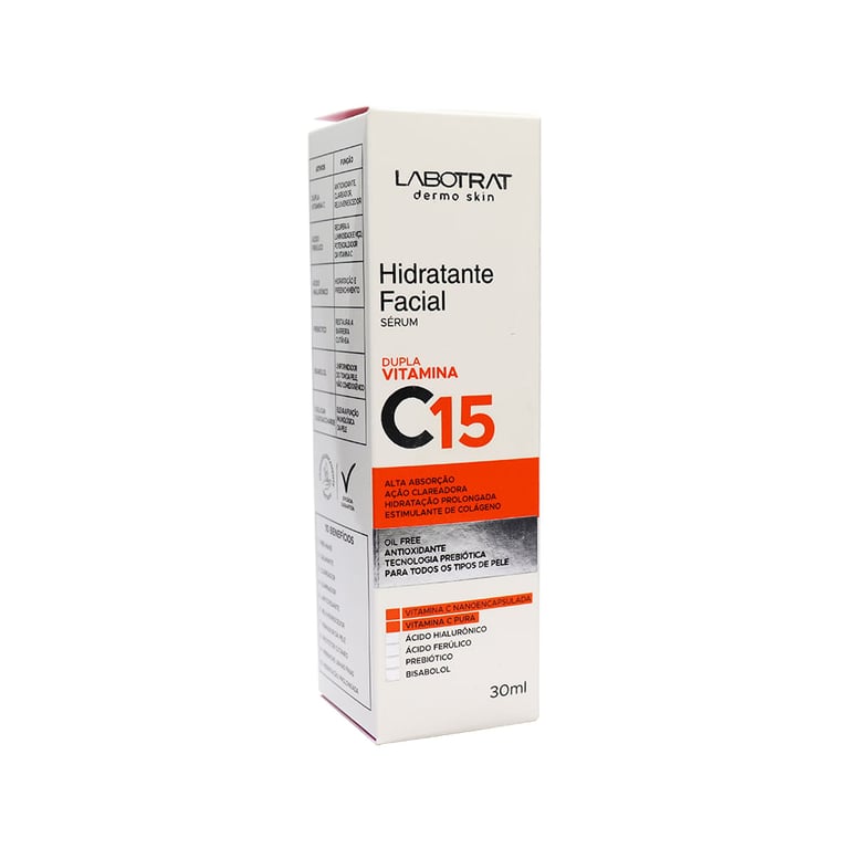 Creme Facial Hidratante Vitamina C Labotrat 15% 30ml