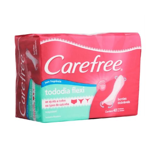 Protetor Diário Carefree Tododia Flexi sem Perfume com 40 unidades