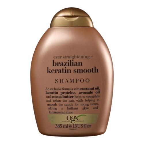 Shampoo OGX Brazilian Keratin Smooth com 385ml