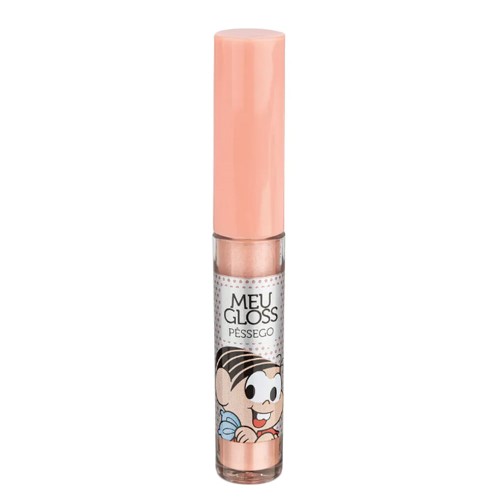 Meu Lip Gloss Turma da Mônica Infantil Mônica Pêssego 3ml