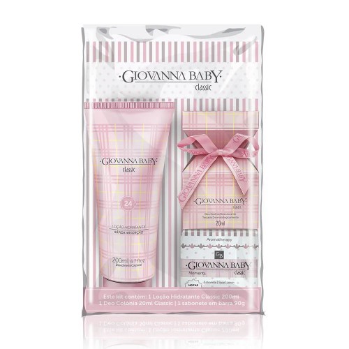 Giovanna Baby Classic Kit - Loção + Deo Colônia + Sabonete + Nécessaire