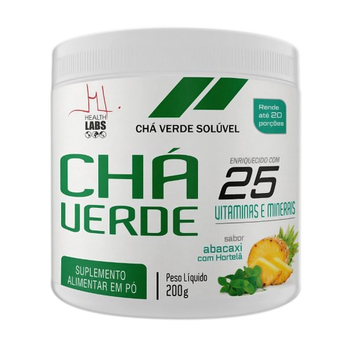 Chá Verde Health Labs Sabor Abacaxi com Hortelã 200g