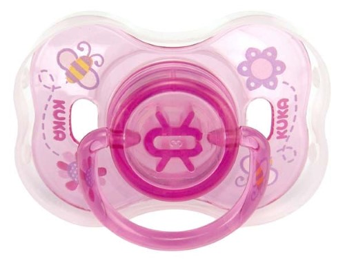 Chupeta Kuka Tamanho 2 Silicone Tradicional Rosa