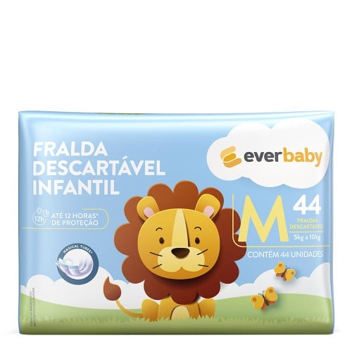 Fralda Ever Baby Tamanho M 44 Unidades