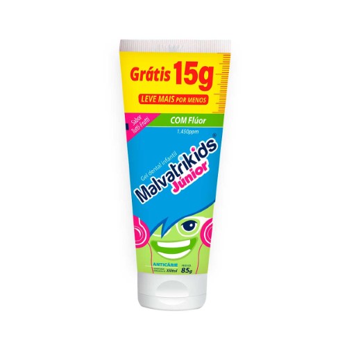 Gel Dental Malvatrikids Júnior Tutti - Frutti Com Flúor 85g