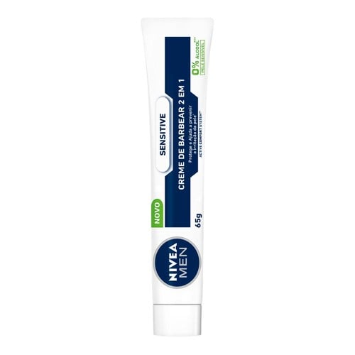 Creme De Barbear Nivea 2 Em 1 Men Sensitive 65g