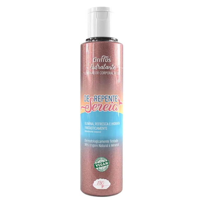 De Repente Sereia Rosé - Hidratante Iluminador Corporal 180g