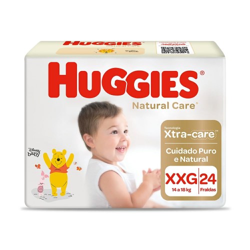 Fralda Huggies Natural Care XXG 24 Unidades