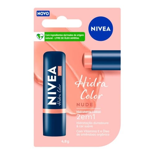 Hidratante Lábial Nívea Hidra Color Nude 4,8g