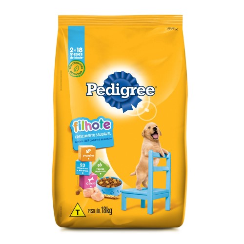 Ração para Cães Pedigree Filhote Até 18 Meses 18kg