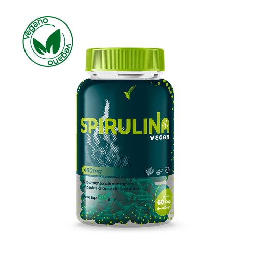 Spirulina: 60 cápsulas - 30 dias