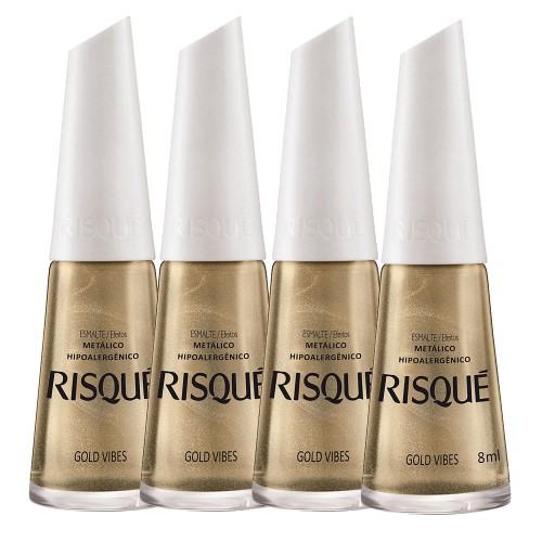 Esmalte Risqué Efeitos Metálicos Gold Vibes 8ml