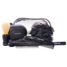 Marco Boni Necessaire Masculina Kit – Necessaire + Escova + Pente + Pincel + Porta Escova + Saboneteira + Esponja de Banho