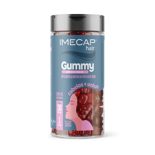 Imecap Hair Gummy Frutas Vermelhas com 30 pastilhas