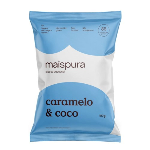 Pipoca Artesanal MaisPura Caramelo E Coco 100g