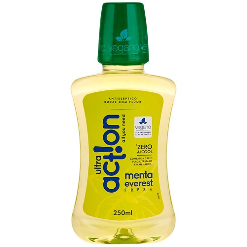 Antisséptico Bucal Com Flúor Ultra Action Menta Everest Fresh