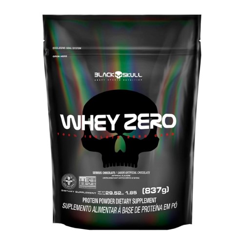 Refil Whey Zero Black Skull Chocolate 837g