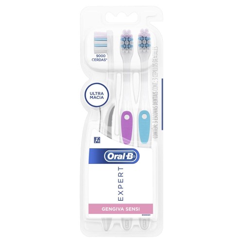 Escova Dental Oral-B Expert Gengiva Sensi 3 Unidades