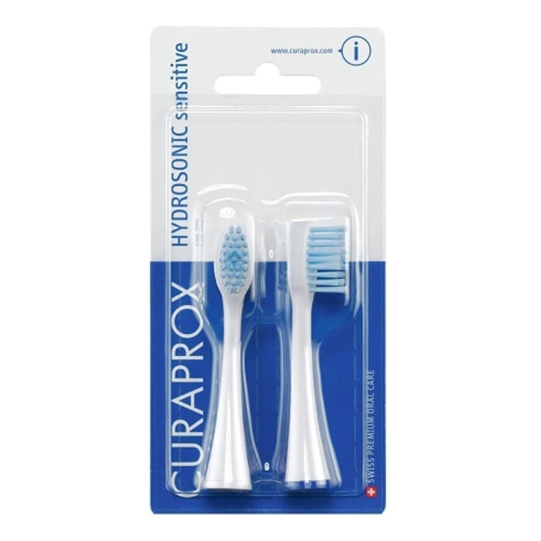 Refil para Escova de Dente Elétrica Curaprox Sensitive Hydrosonic CHS200 com 2 cabeças