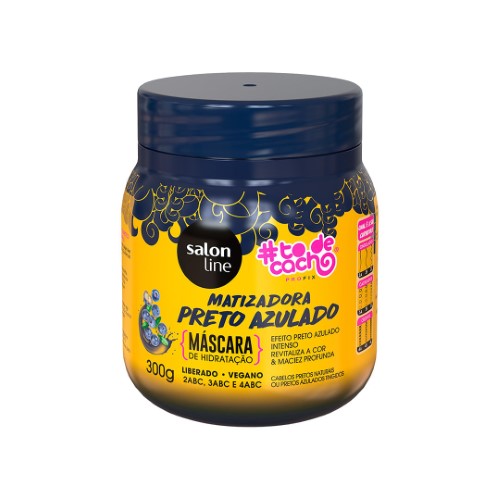 Máscara Matizadora Salon Line To de Cacho Preto Azulado 300g