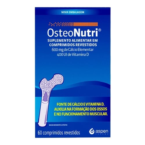 Osteonutri 600mg + 400UI Medley 60 Comprimidos