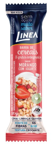 Barra de cereais Linea Morango com iogurte 20g