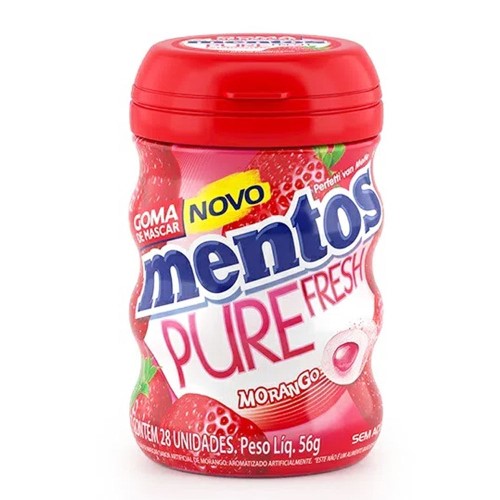 Goma Mentos Pure Fresh Morango 56g