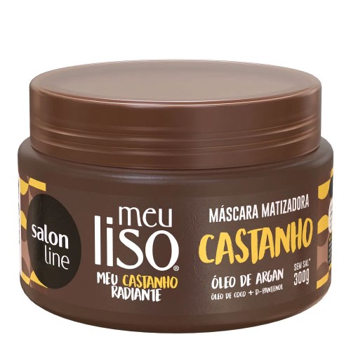 Máscara Matizadora Castanho Salon Line Meu Liso 300g