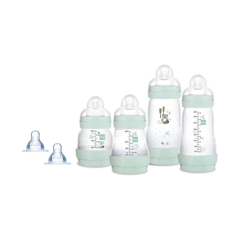 Kit MAM Easy Start Gift Set Menino com 4 mamadeiras e 2 bicos