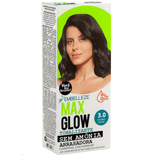 Kit Tonalizante Novex Maxglow Castanho Escuro 3.0 80g