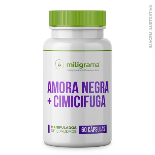 Amora Negra 500mg + Cimicifuga 80mg 60 Cápsulas