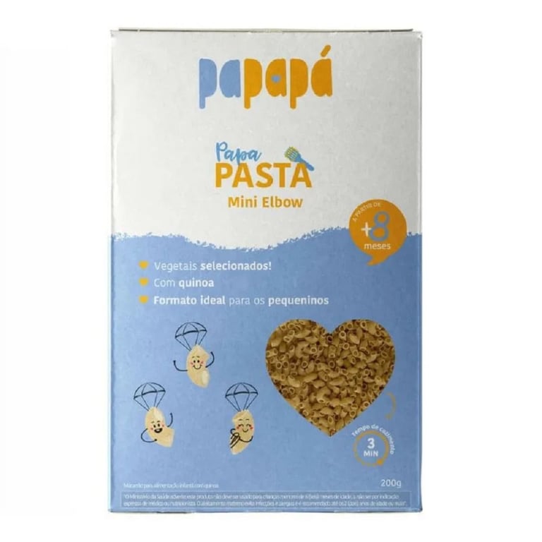 Macarrão Infantil Papapá Papa Pasta Mini Fusilli Tricolori Vegetais 200g