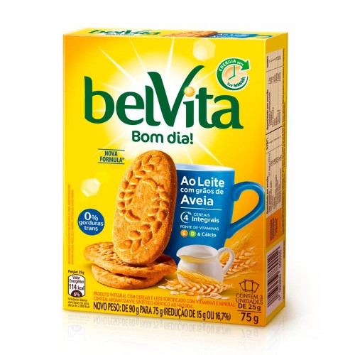 Biscoito Belvita Ao Leite com Aveia 75g