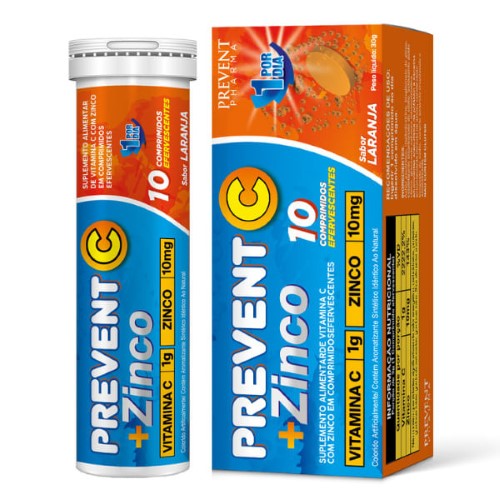 Prevent C+Zinco 10Cap Eferv Vitamina C Prevent